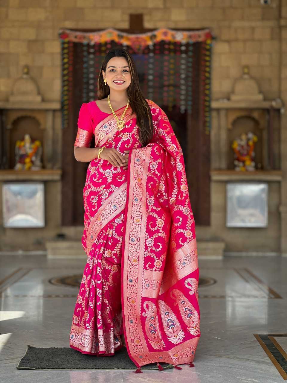 Premium Silk Designer Zari Border Silk Sarees