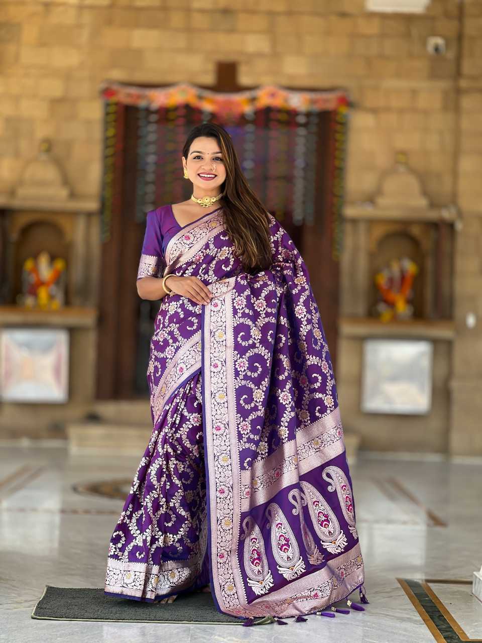 Premium Silk Designer Zari Border Silk Sarees