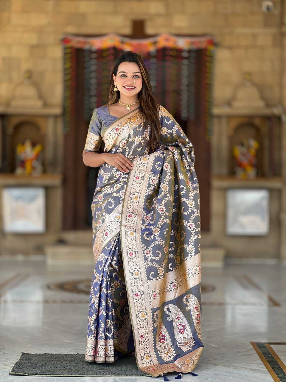 Premium Silk Designer Zari Border Silk Sarees