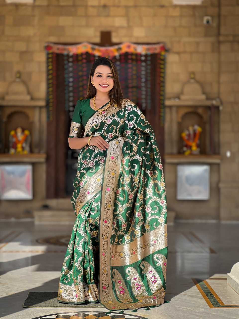 Premium Silk Designer Zari Border Silk Sarees