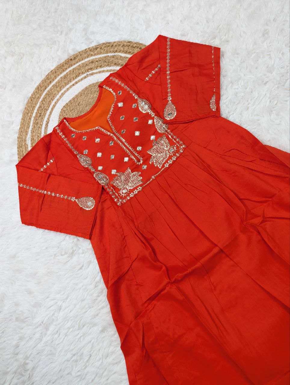 Chanderi Silk Kurti Set with Organza Embroidery Dupatta | Sequence Work Ethnic Wear | Wedding & Festive 3-Piece Set for Women | S–XXL | Gift-Ready