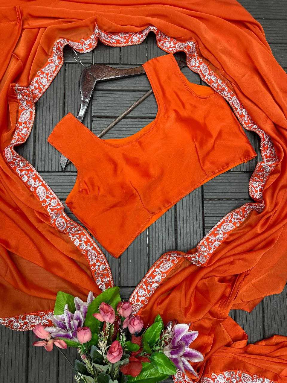 Rangoli Silk  Ready To Wear Sequence  Embroidered  Saree with Jacket