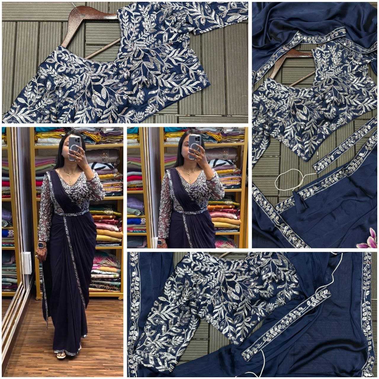 Rangoli Silk   Festive Collections  Ready To Wear  Party Wear Embroidered Saree