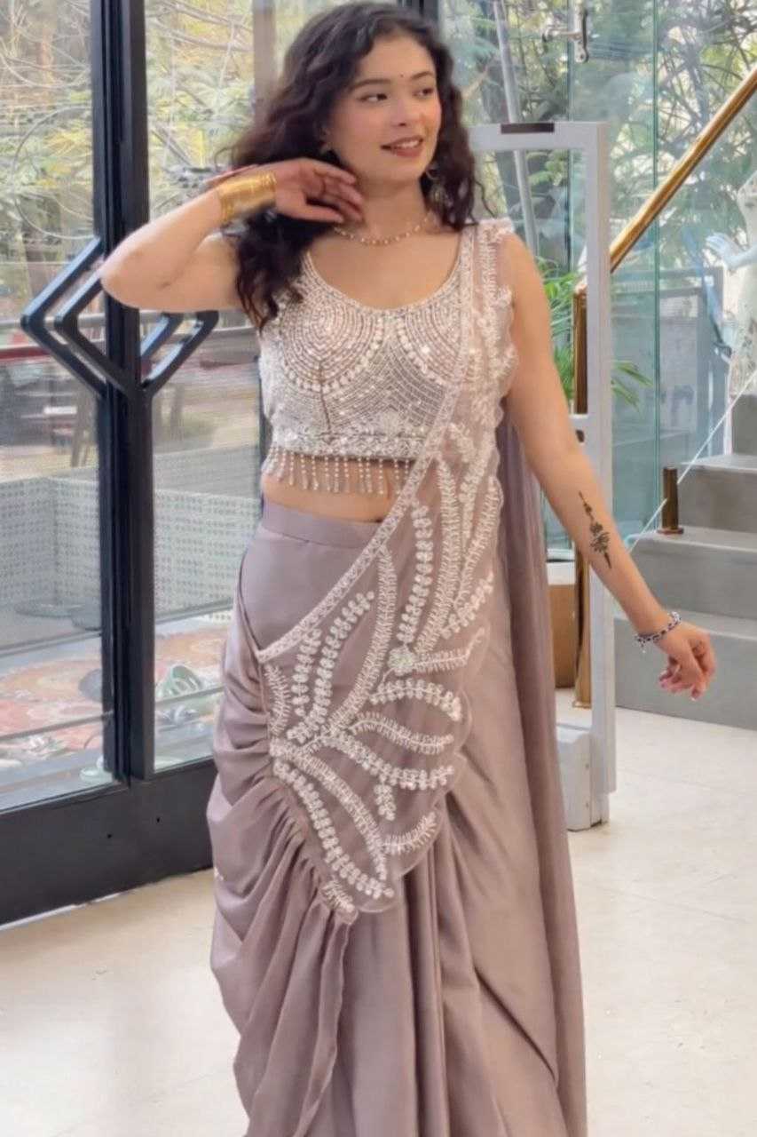 Rangoli Silk  Ready To Wear S Sequence  Embroidered Sarees
