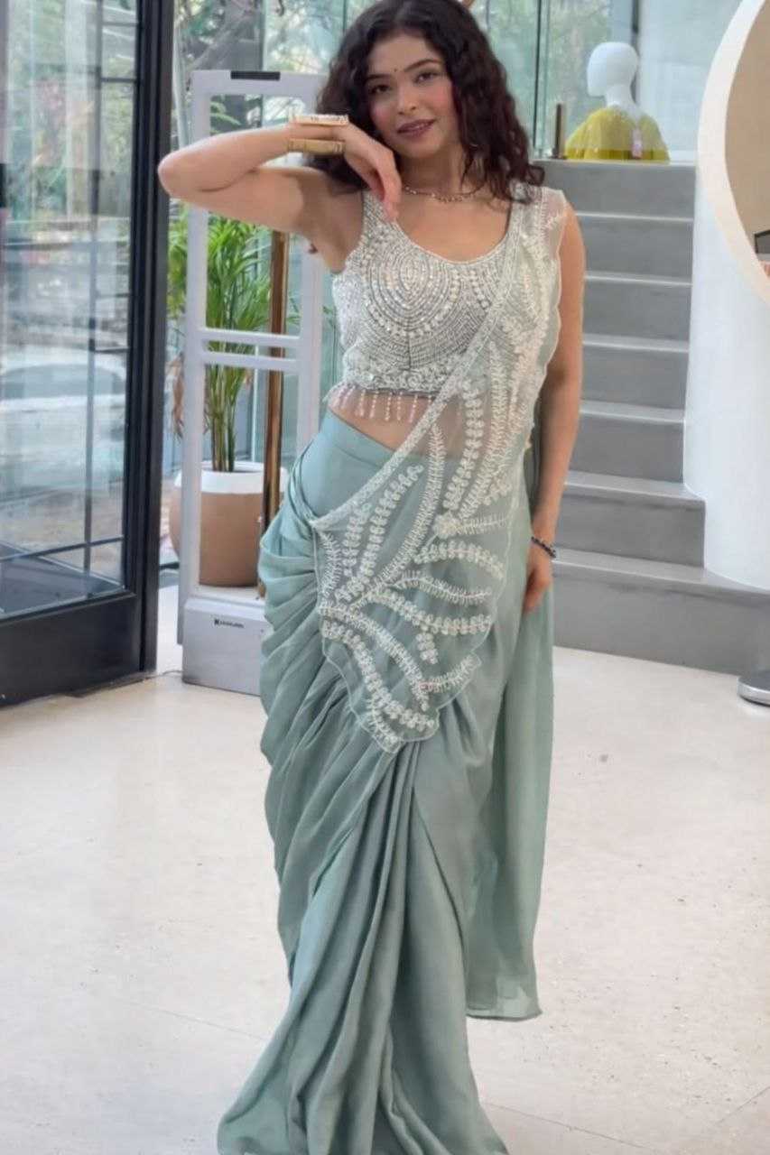 Rangoli Silk  Ready To Wear S Sequence  Embroidered Sarees
