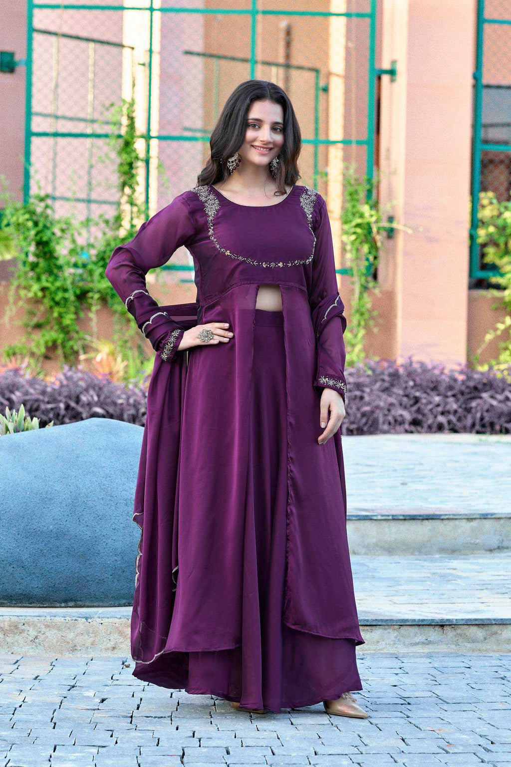 Rangoli Silk   Festive Collections Indo Western Party wear suits