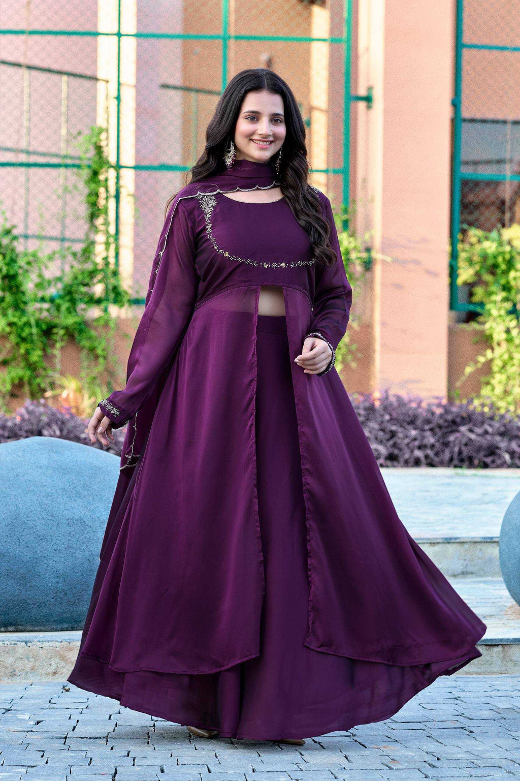 Rangoli Silk   Festive Collections Indo Western Party wear suits