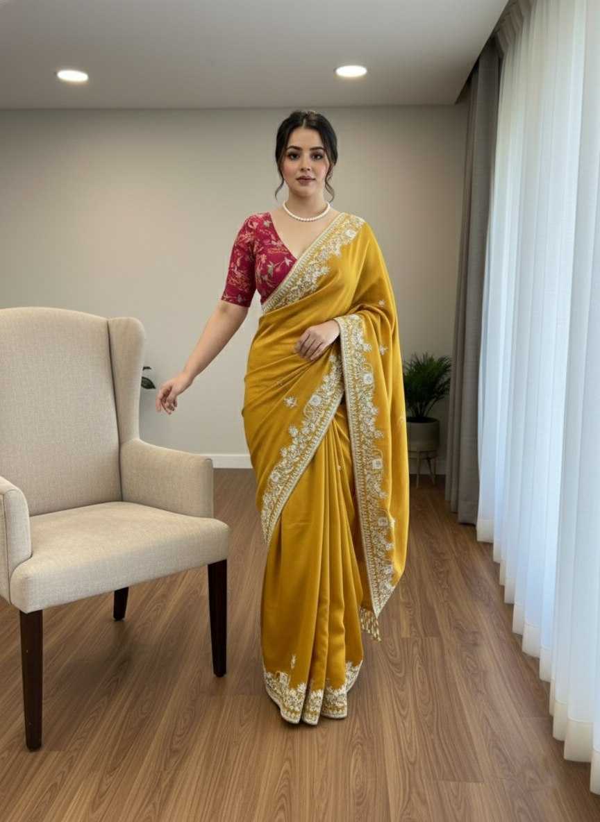 Rangoli Silk  Party Wear Printed  Embroidered Saree