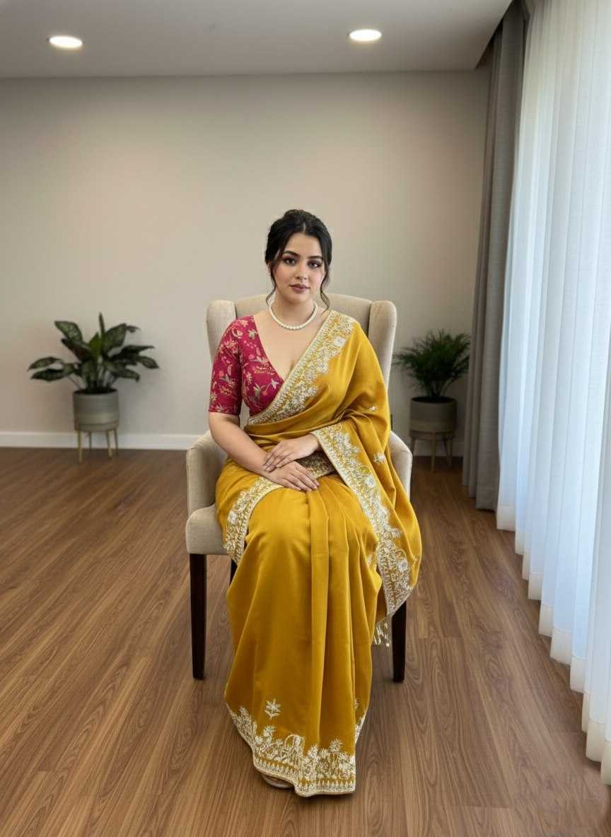 Rangoli Silk  Party Wear Printed  Embroidered Saree