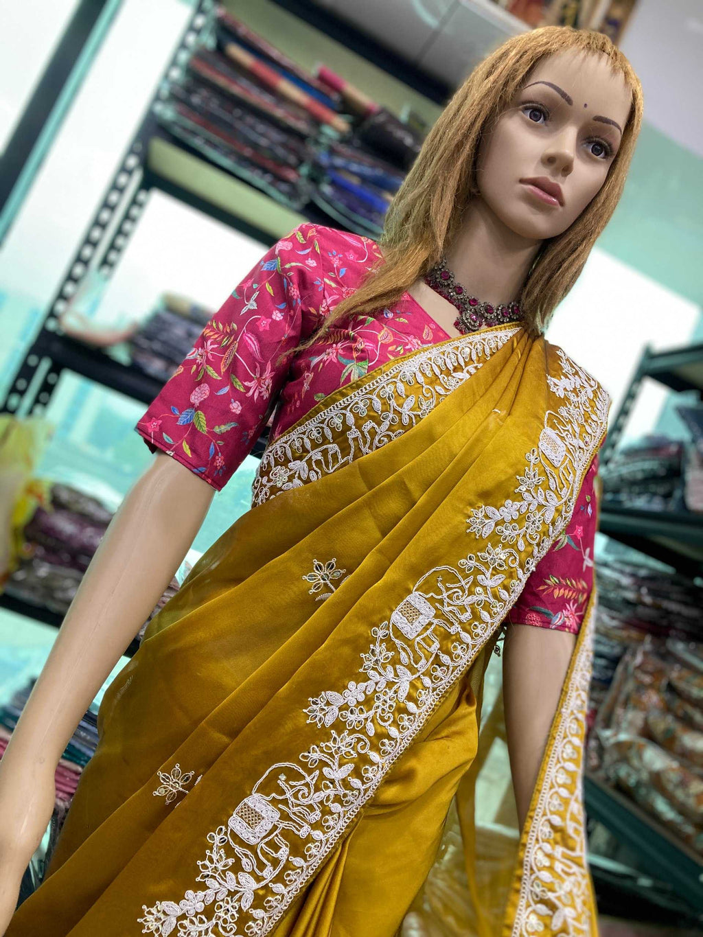 Rangoli Silk  Party Wear Printed  Embroidered Saree