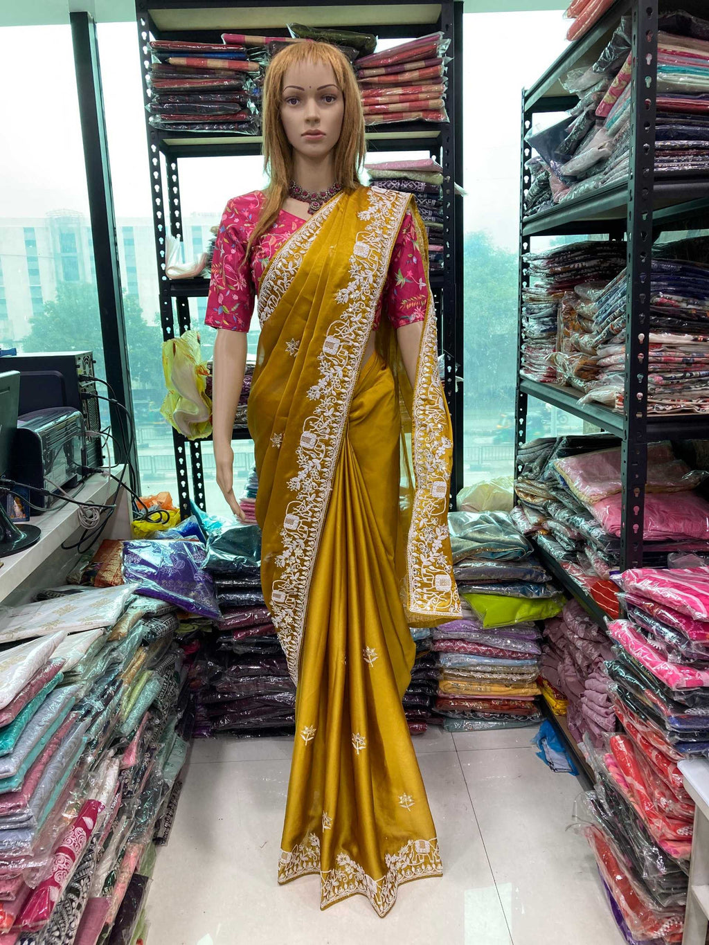 Rangoli Silk  Party Wear Printed  Embroidered Saree