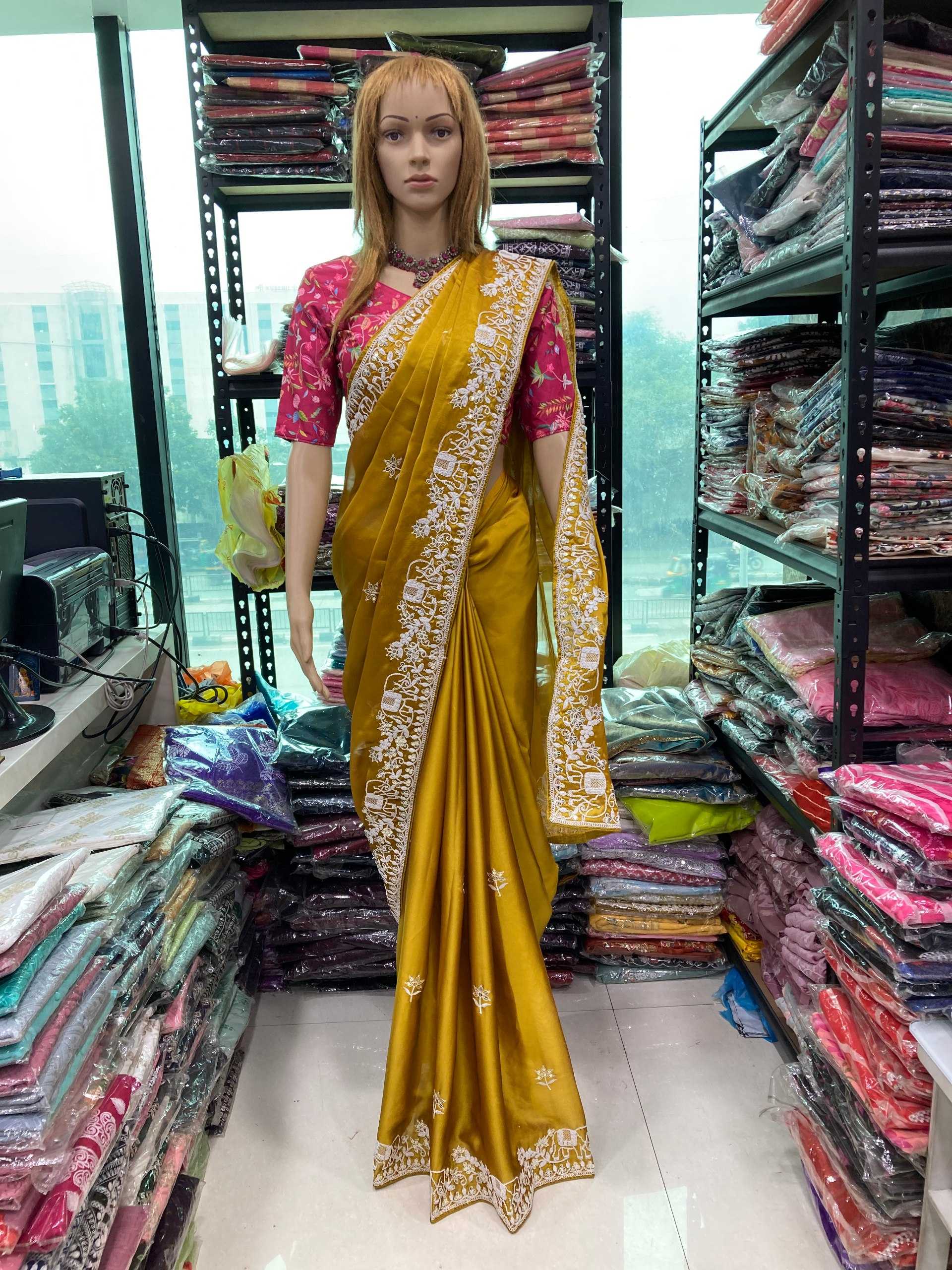 Rangoli Silk  Party Wear Printed  Embroidered Saree