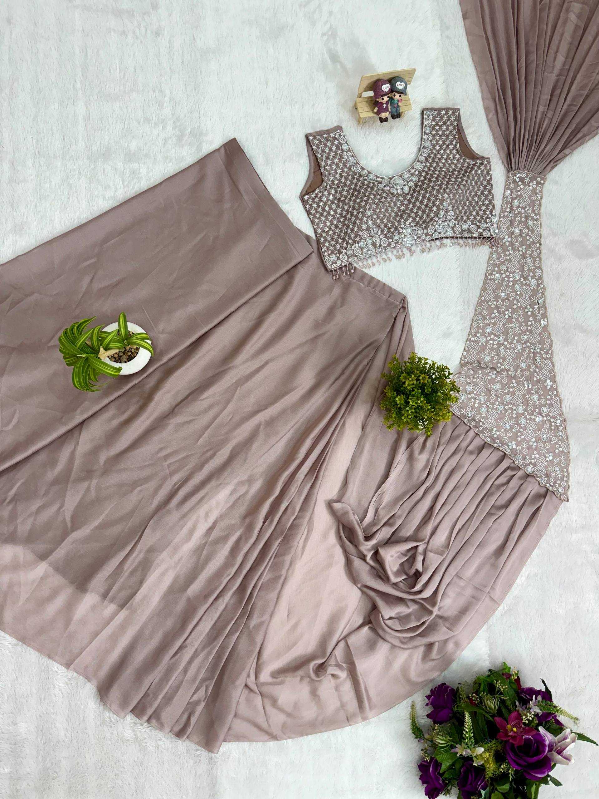 Rangoli Silk Ready To Wear Sequin Embroidered Sarees