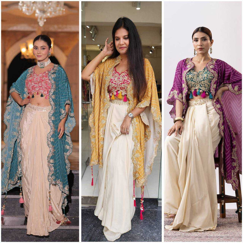 Silk  Embroidered Western Wears Festive Collections