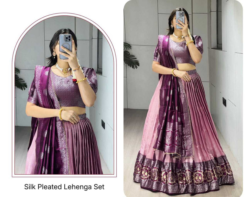Silk   Zari Work Lehenga