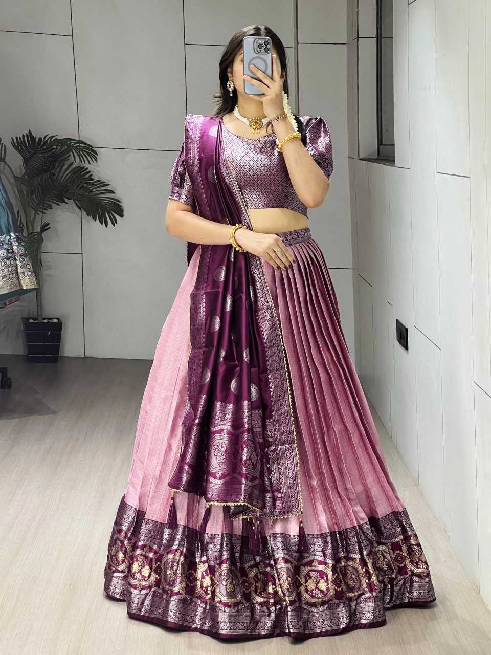 Silk   Zari Work Lehenga