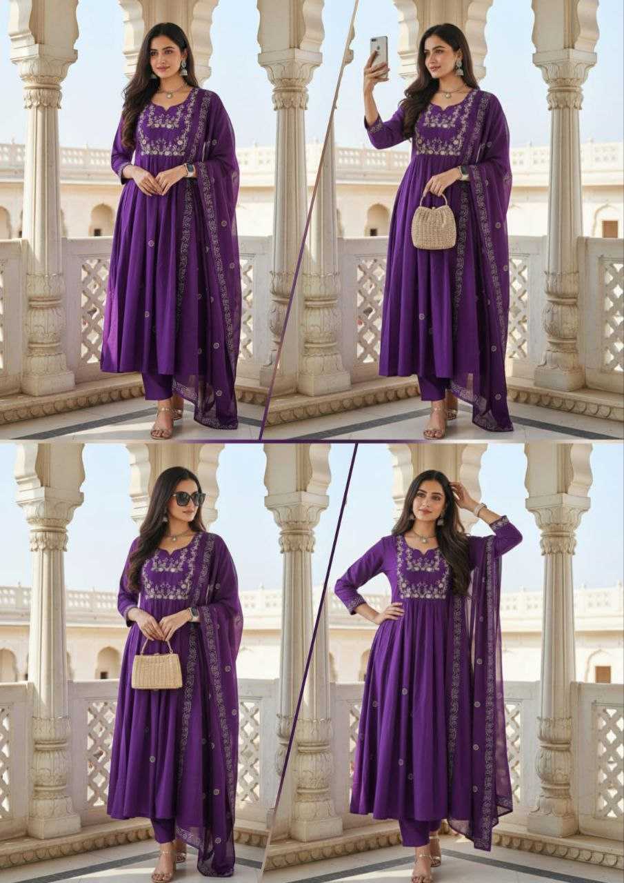 Rayon Slub Kurti Set with Embroidery Work & Chanderi Cotton Dupatta | 3-Piece Casual Festive Ethnic Wear for Women | Everyday & Occasion Wear | S to XXL