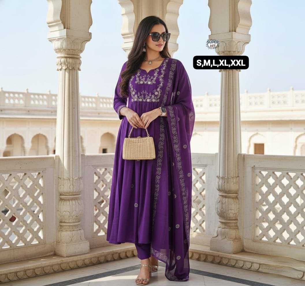 Rayon Slub Kurti Set with Embroidery Work & Chanderi Cotton Dupatta | 3-Piece Casual Festive Ethnic Wear for Women | Everyday & Occasion Wear | S to XXL