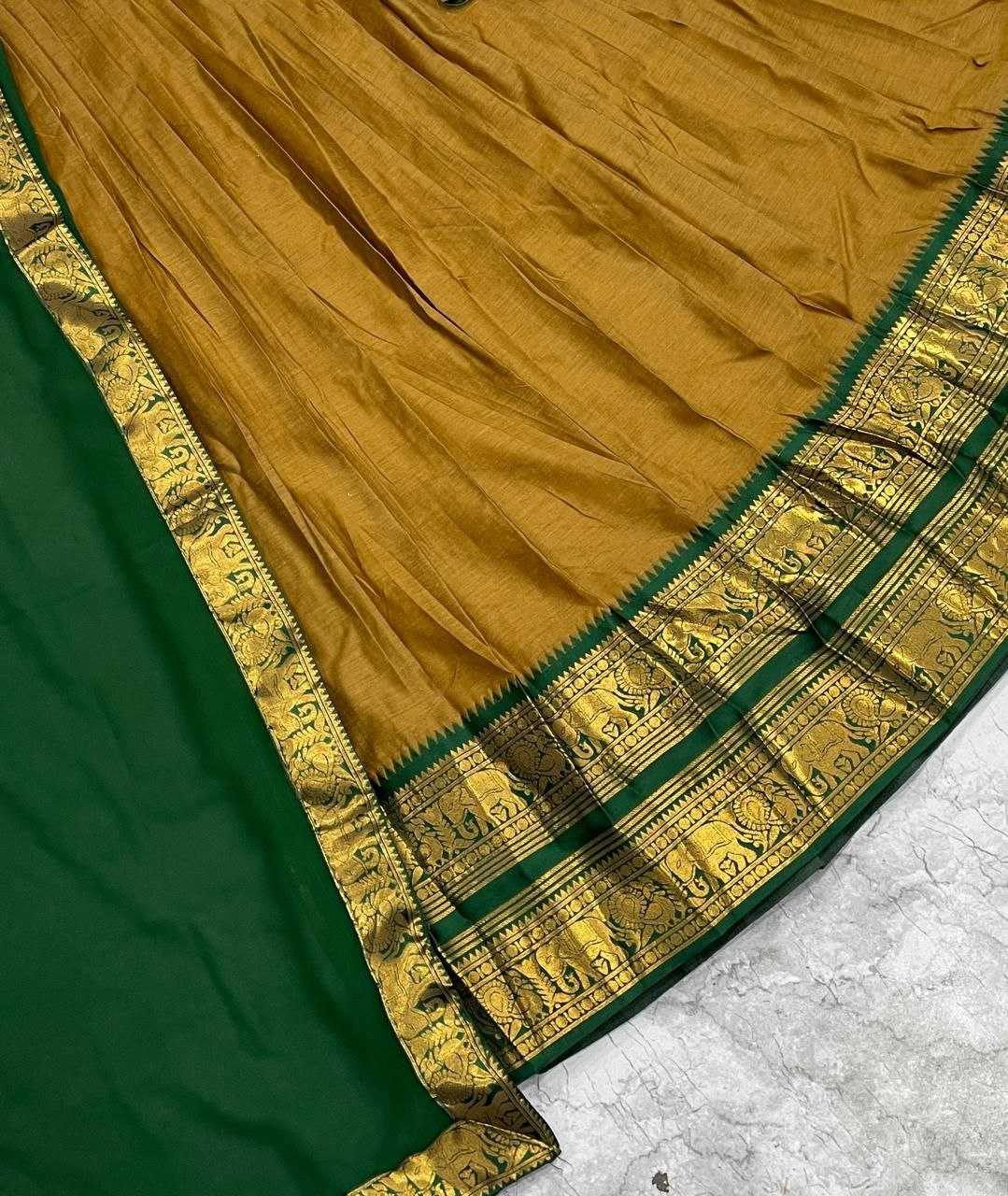 Soft Cotton Silk  Embroidered  Zari Work Lehenga