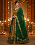Soft Cotton Silk  Embroidered  Zari Work Lehenga
