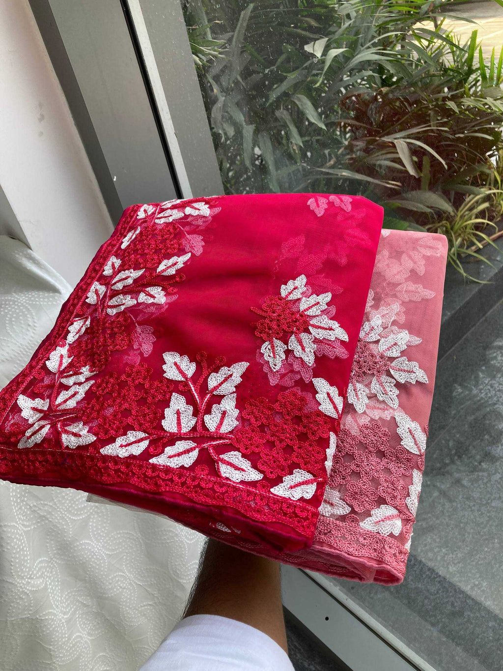 Soft Net   Designer Party Wear  Embroidered Sarees
