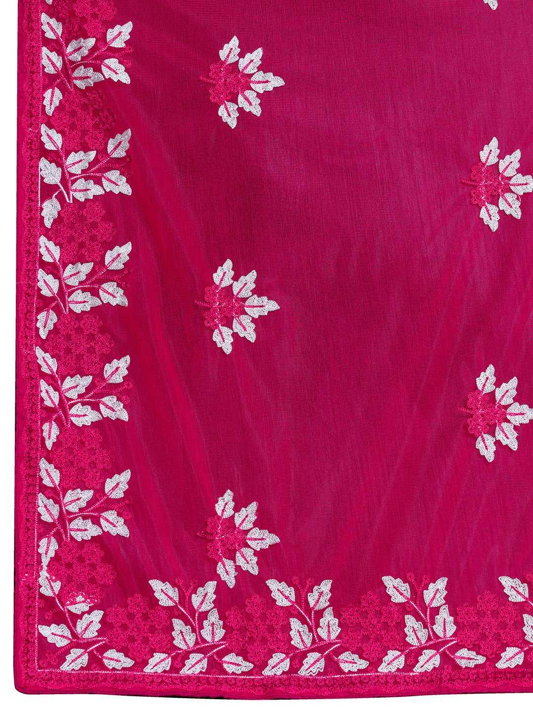 Soft Net   Designer Party Wear  Embroidered Sarees