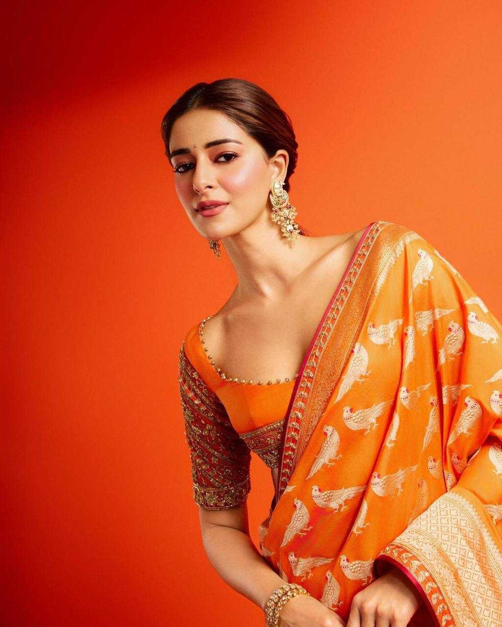 Ananya Pandey Soft Silk  Bollywood Saree Collections