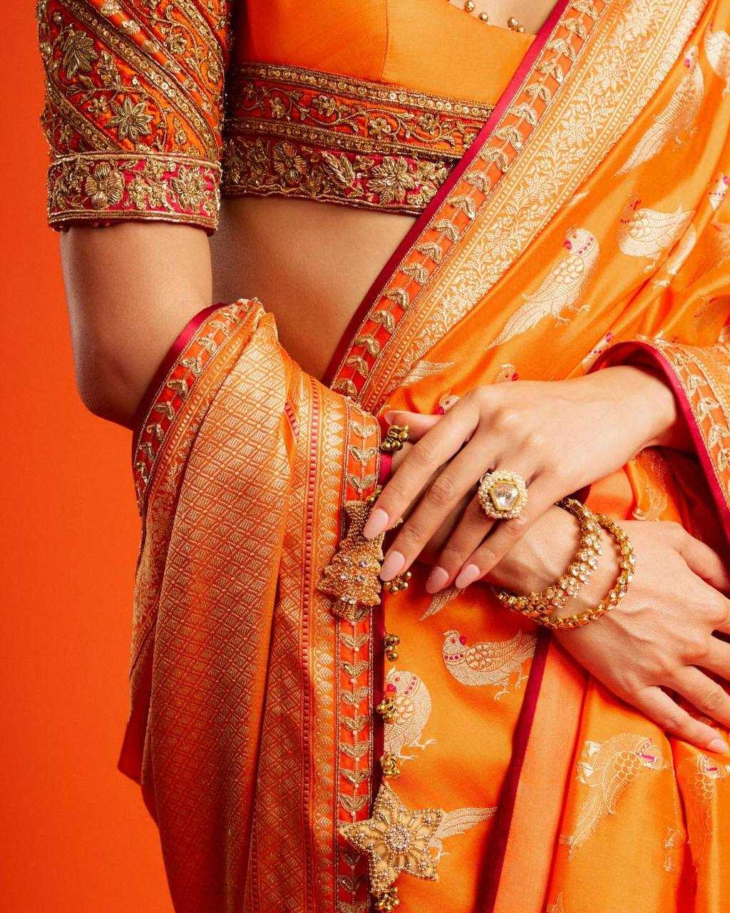 Ananya Pandey Soft Silk  Bollywood Saree Collections
