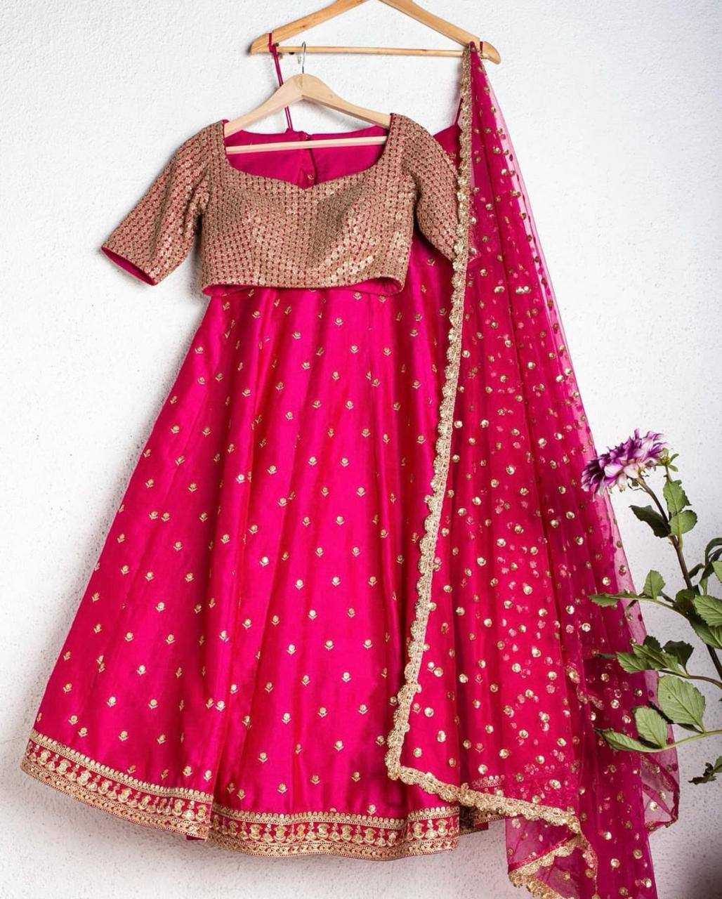 Ynf Soft Tapeta Silk Lehengas Wholesale Fancy Lehenga Zari Work Lehenga Sequins Lehenga Manufacturer