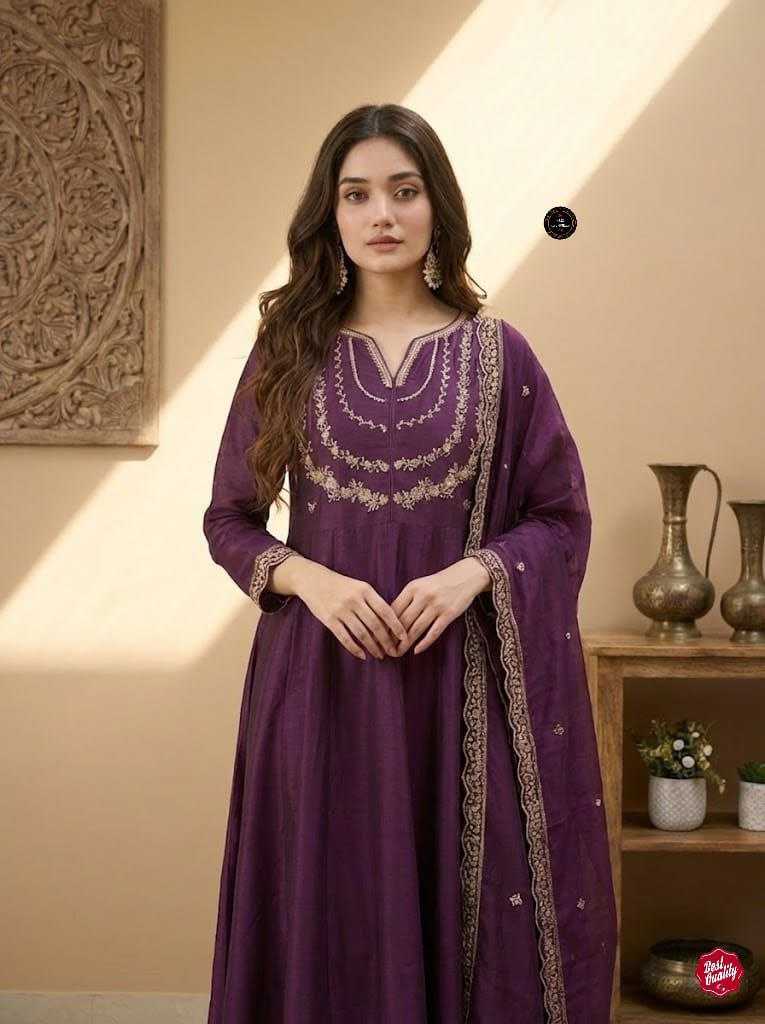Vichitra Silk Kurti Set with Embroidery Work & Embroidered Dupatta | 3-Piece Palazzo Ethnic Wear for Women | Festive & Wedding Wear | S to XXL