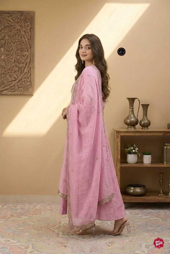 Vichitra Silk Kurti Set with Embroidery Work & Embroidered Dupatta | 3-Piece Palazzo Ethnic Wear for Women | Festive & Wedding Wear | S to XXL