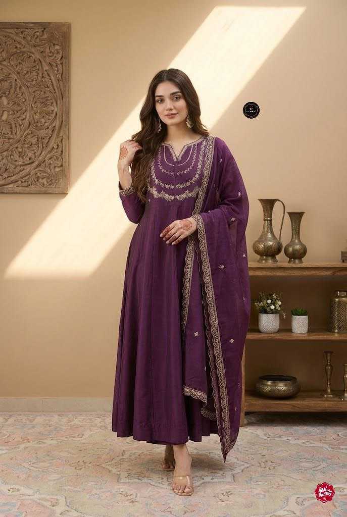 Vichitra Silk Kurti Set with Embroidery Work & Embroidered Dupatta | 3-Piece Palazzo Ethnic Wear for Women | Festive & Wedding Wear | S to XXL