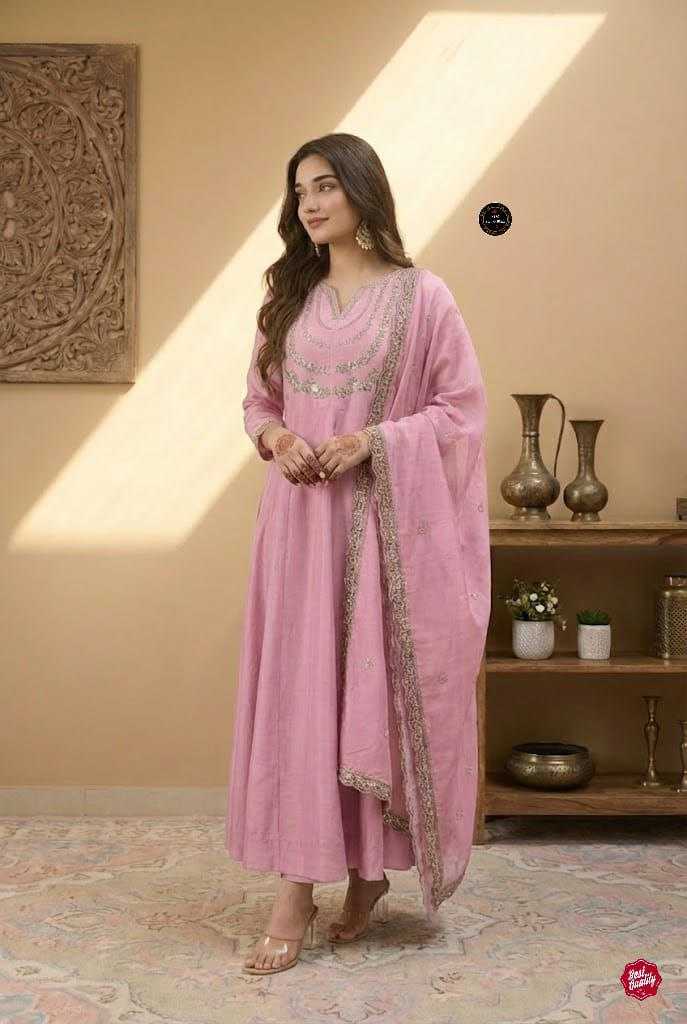Vichitra Silk Kurti Set with Embroidery Work & Embroidered Dupatta | 3-Piece Palazzo Ethnic Wear for Women | Festive & Wedding Wear | S to XXL