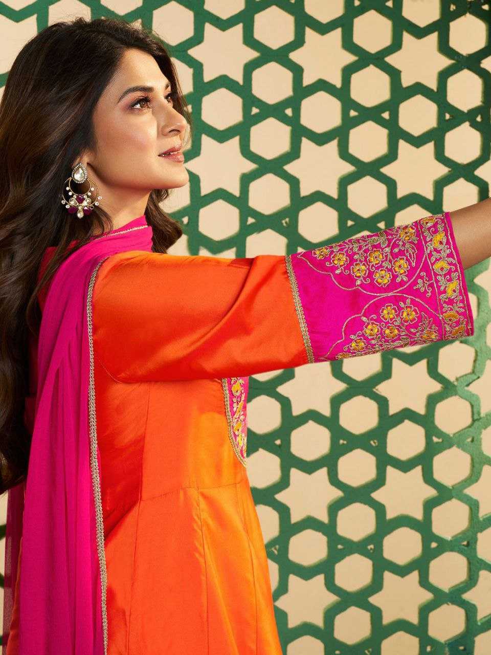 Pure Viscose Chanderi Cotton Silk Kurti Set with Sequence Embroidery & Chinon Dupatta | 3-Piece Ethnic Wear for Women | Festive & Party Wear | S to XXL